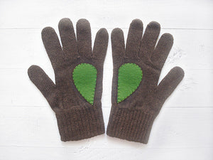 Wool Gloves with Heart