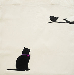 Tote Bag / Cat & Bird