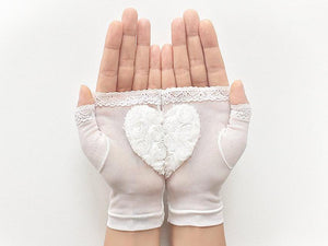 Bridal Gloves / Heart / Fingerless