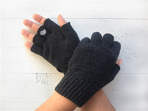 Cat & Bird Gloves / Dark Gray